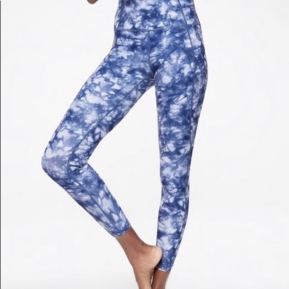 Athleta Other - ATHLETA blue tie dye salutation leggings